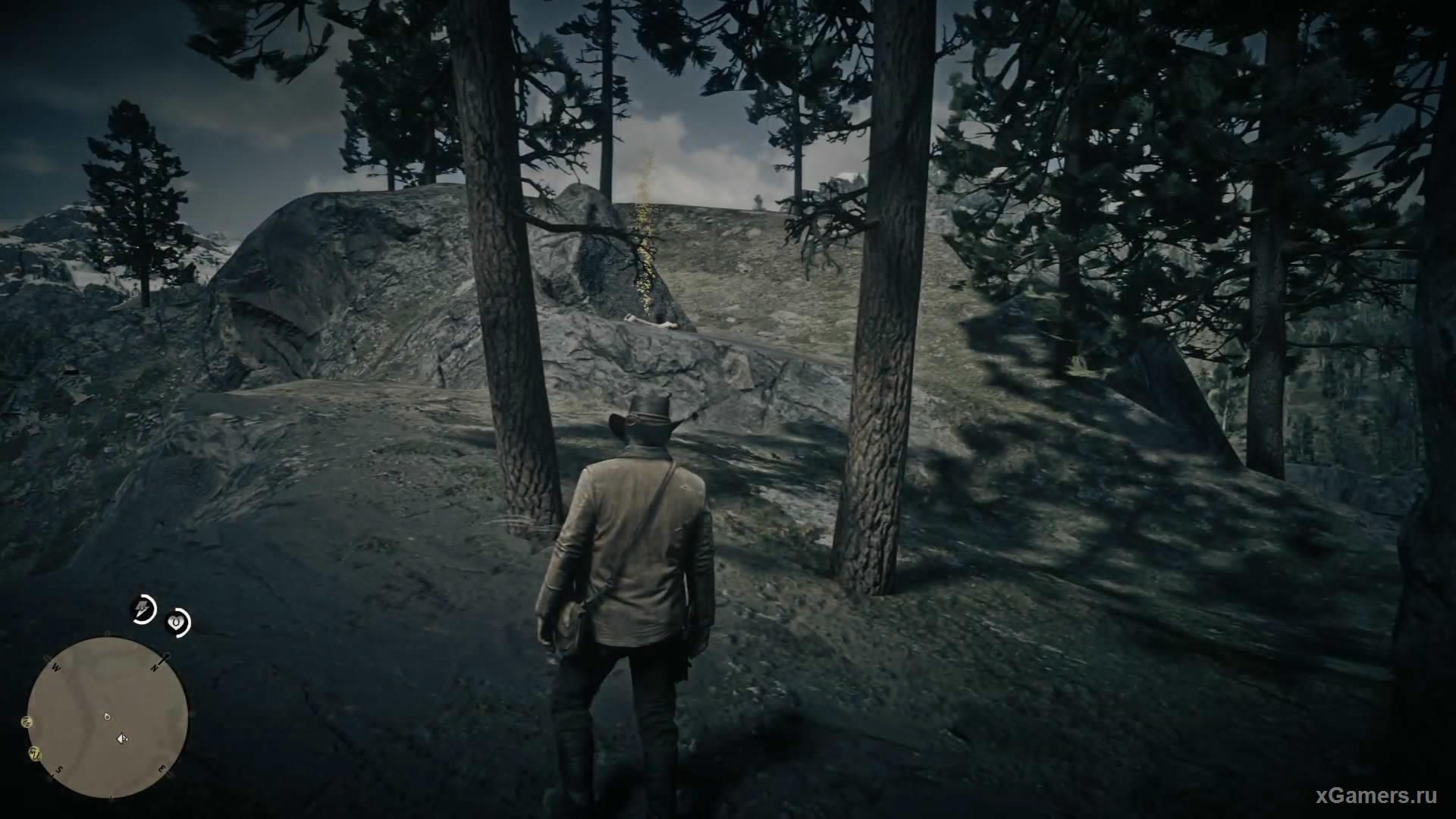 13 the bone is located west of Annesburg, the fragment lies on the flat top of a small hill.