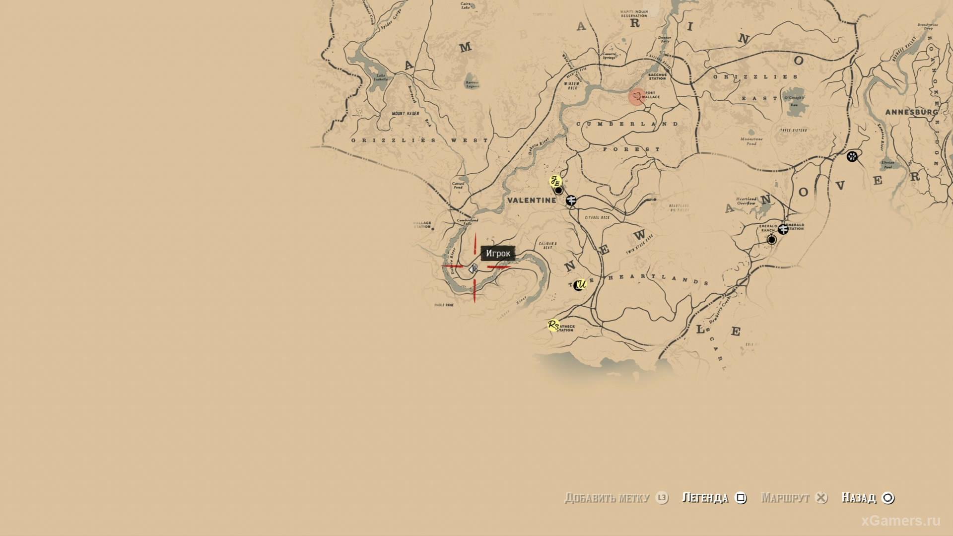Mark on the map where the nineteenth bone is in the game RDR 2