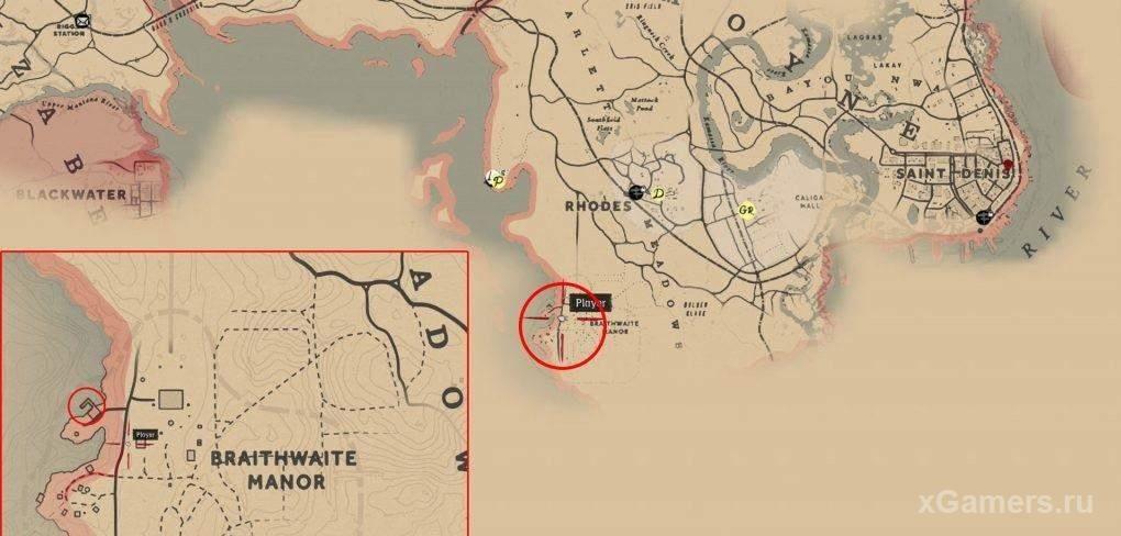 Location where the cache of gold in RDR2