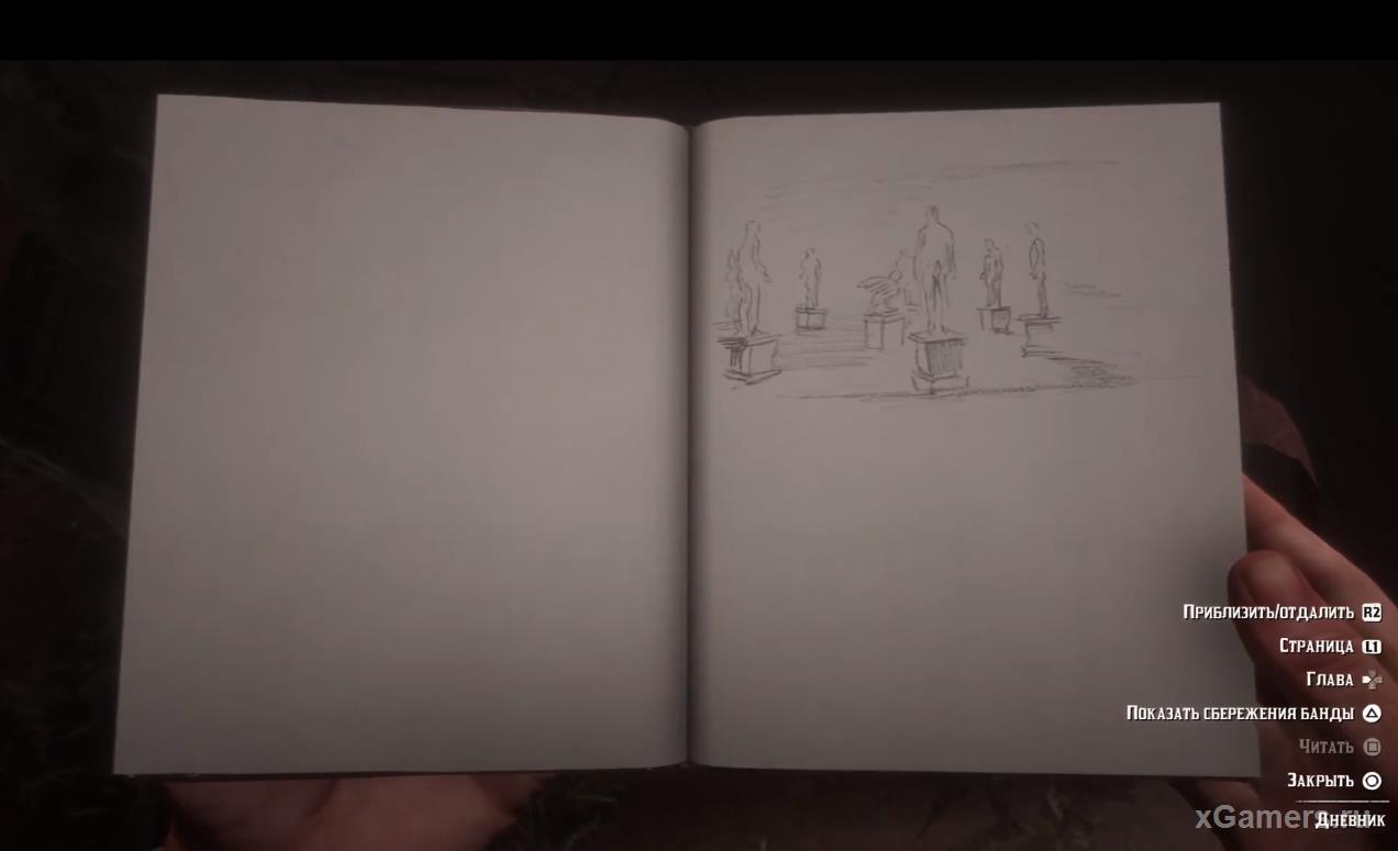 The location of the statues in Arthur s diary