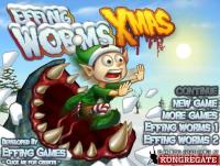 Effing Worms - Xmas - flash game online free