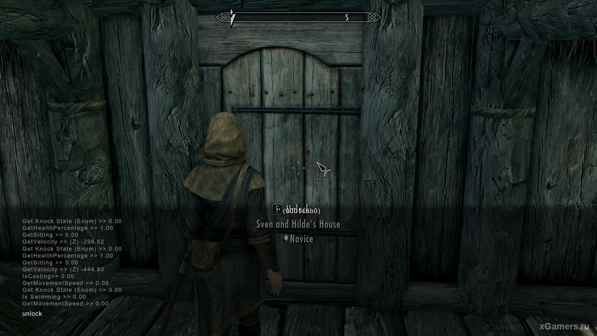 How to open the door using a cheat in Skyrim