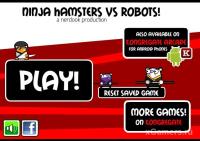 Ninja Hamsters vs Robots - flash game online free