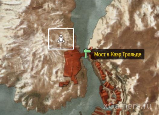 Location on Map - Aard the first in the location (Skellige)