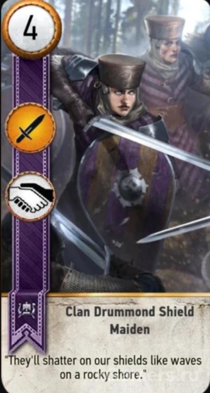 Clan Drummond Shield Maiden - Gwent Cards