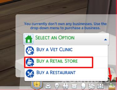 Buy a Retail Store - With buttons on the control panel