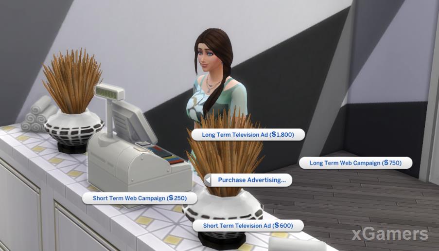 Shop operation in The Sims 4: Business Career: My Shop