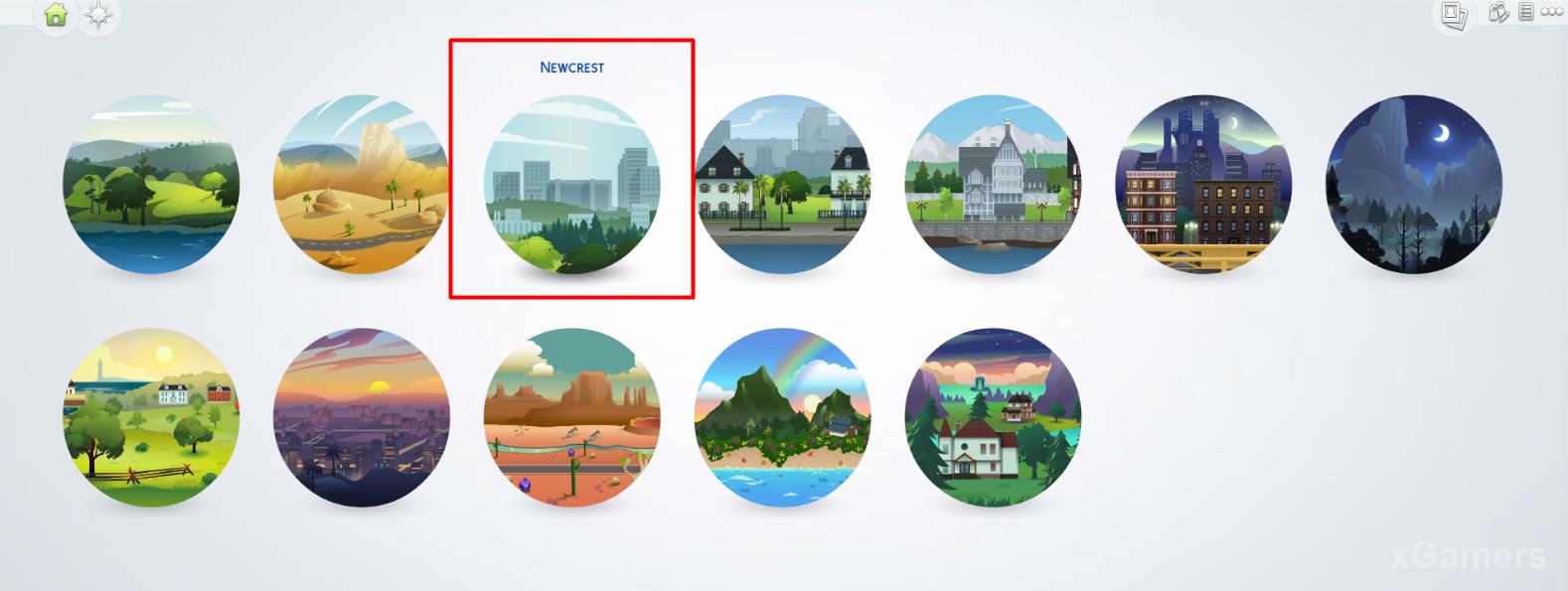 First you need to choose the desired town in our case it is Newcrest