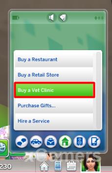 The Sims 4: buy a Vet Clinic with Phone