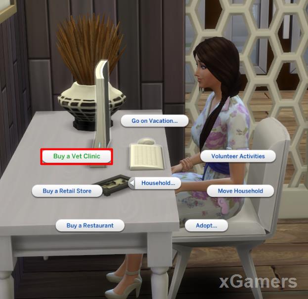 The Sims 4: buy a Vet Clinic in the Game PC