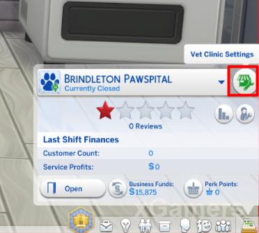 Organization of the Clinic. Click: Vet Clinic Settings