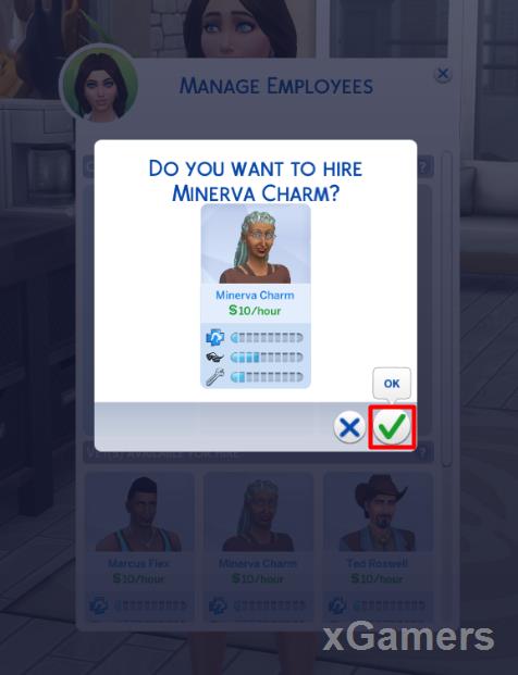 Confirm that you want to hire Employee