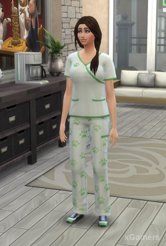 New Uniform on Sims - Vet Clinic