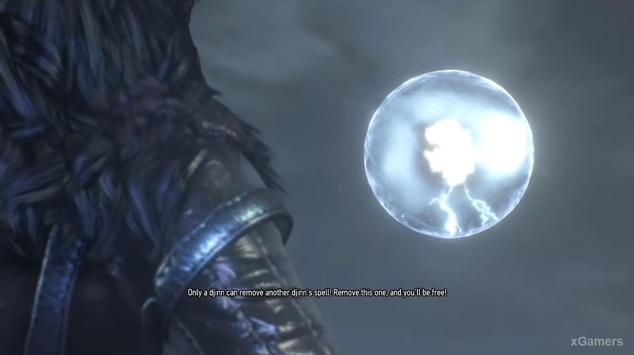 Yennefer, after the imprisonment of the Genie in the ball, offers him a deal