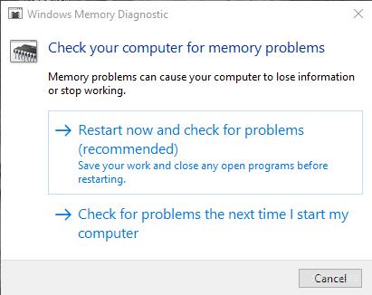 Windows Memory Diagnostic: Check your computer for memory problems