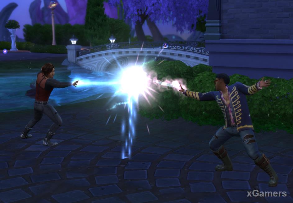 When you become a wizard, a sim can also participate in a magic duel.