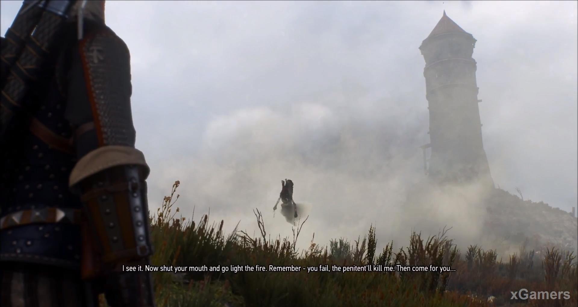 the caretaker and Geralt go to the lighthouse and on their way becomes - Penitent