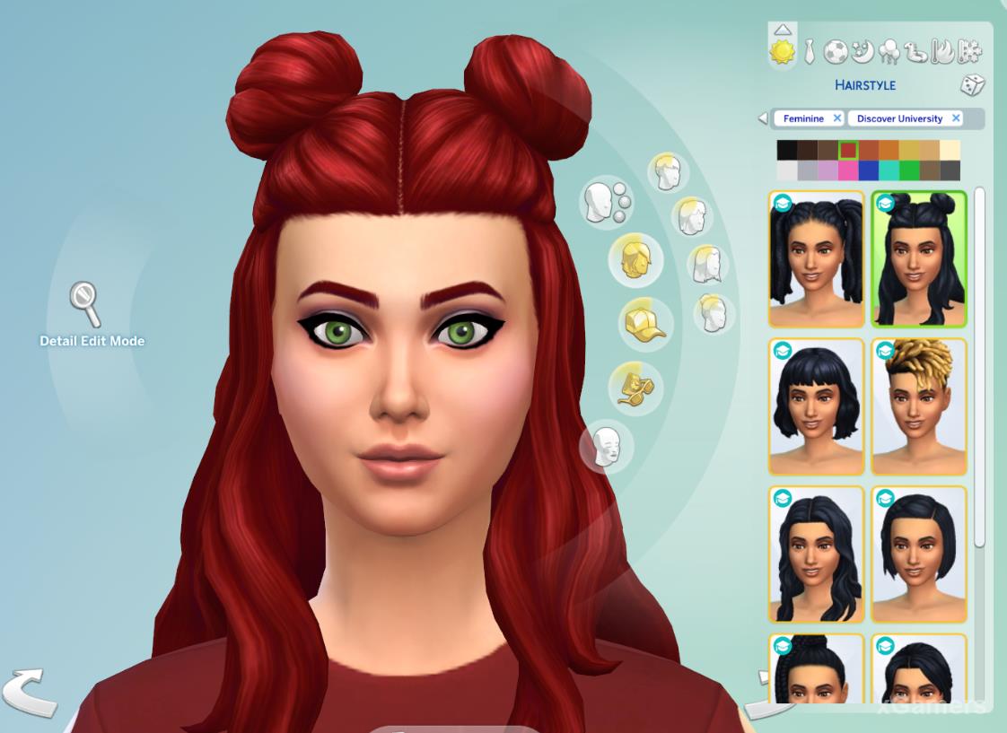 In the Sims 4 added new hairstyles