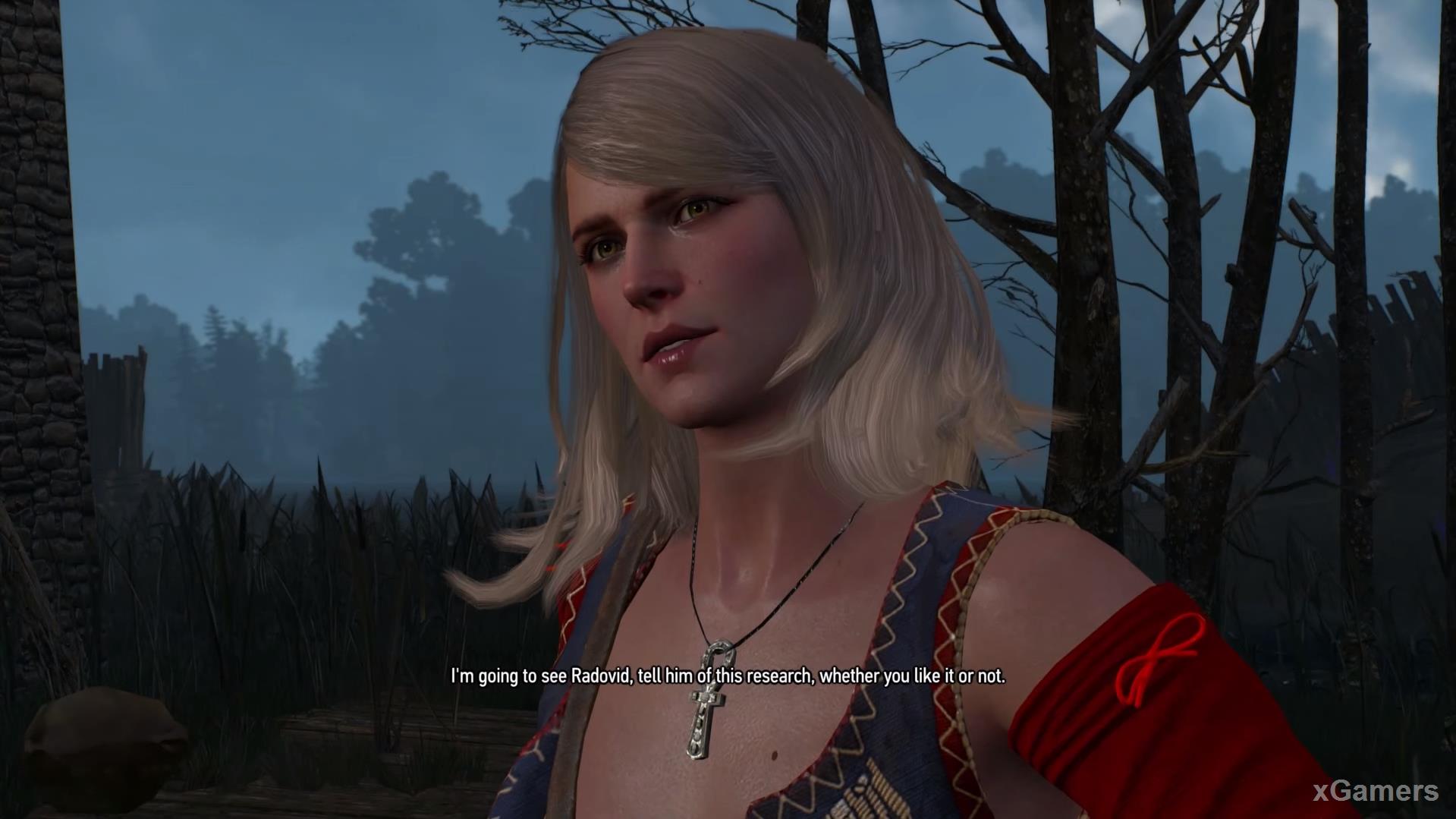 Geralt realizes that if he lets Keira go to Radovid, nothing good will happen to the sorceress
