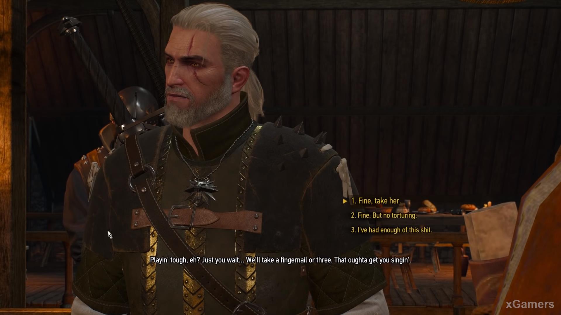 Geralt must continue to ignore the danger to Triss.