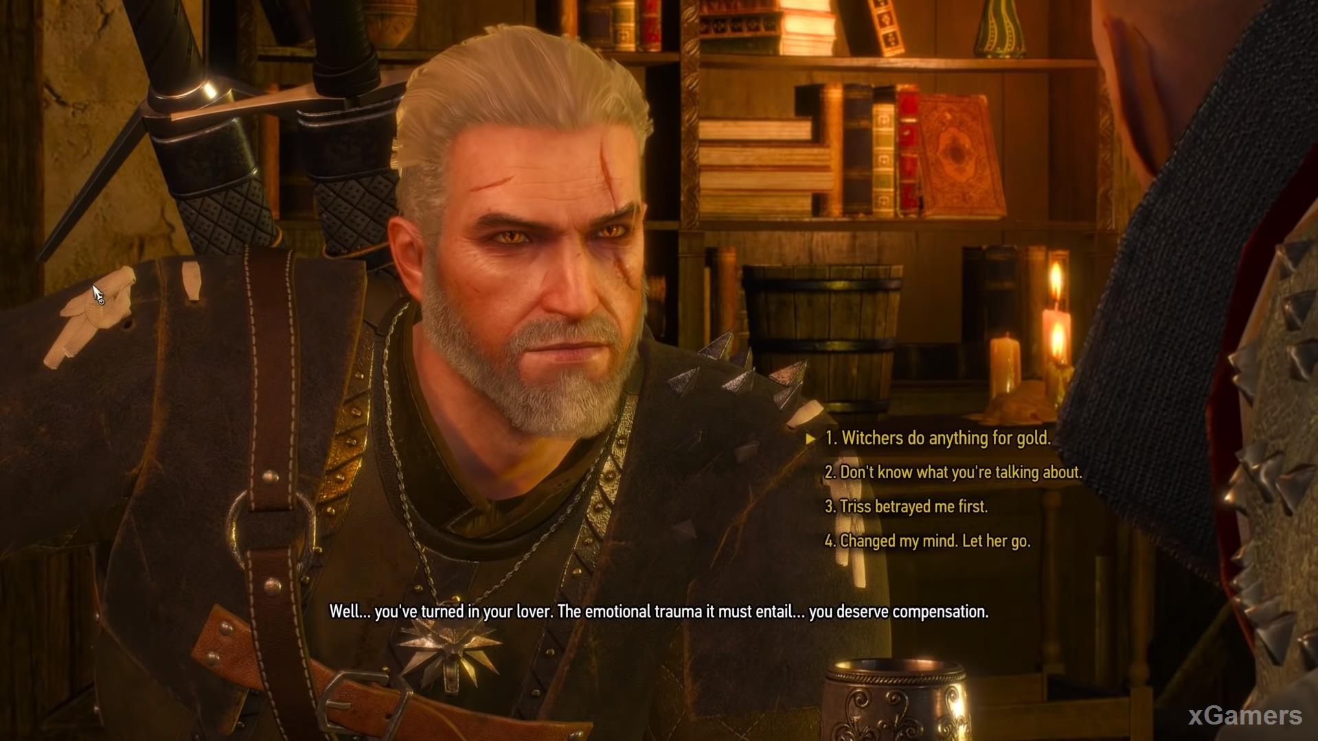 Option 1: Witcher do anything for Gold