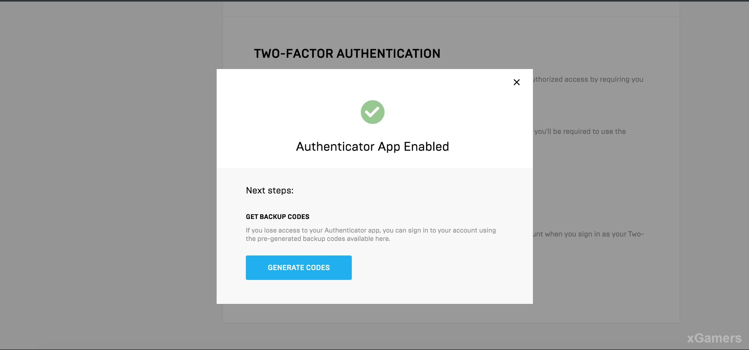 Notify: Authenticator App Enabled 