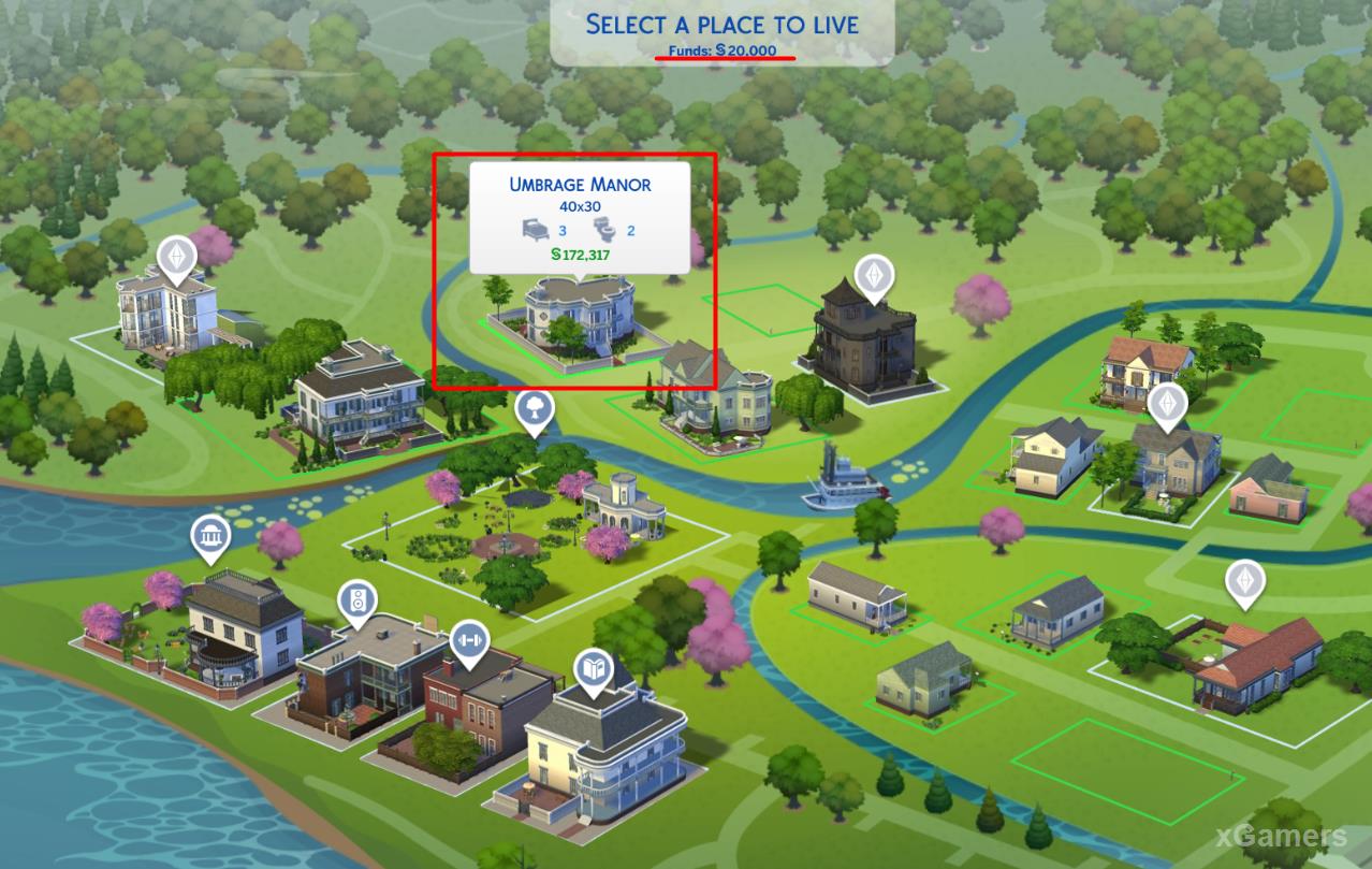 Available free Real Estate in The Sims 4