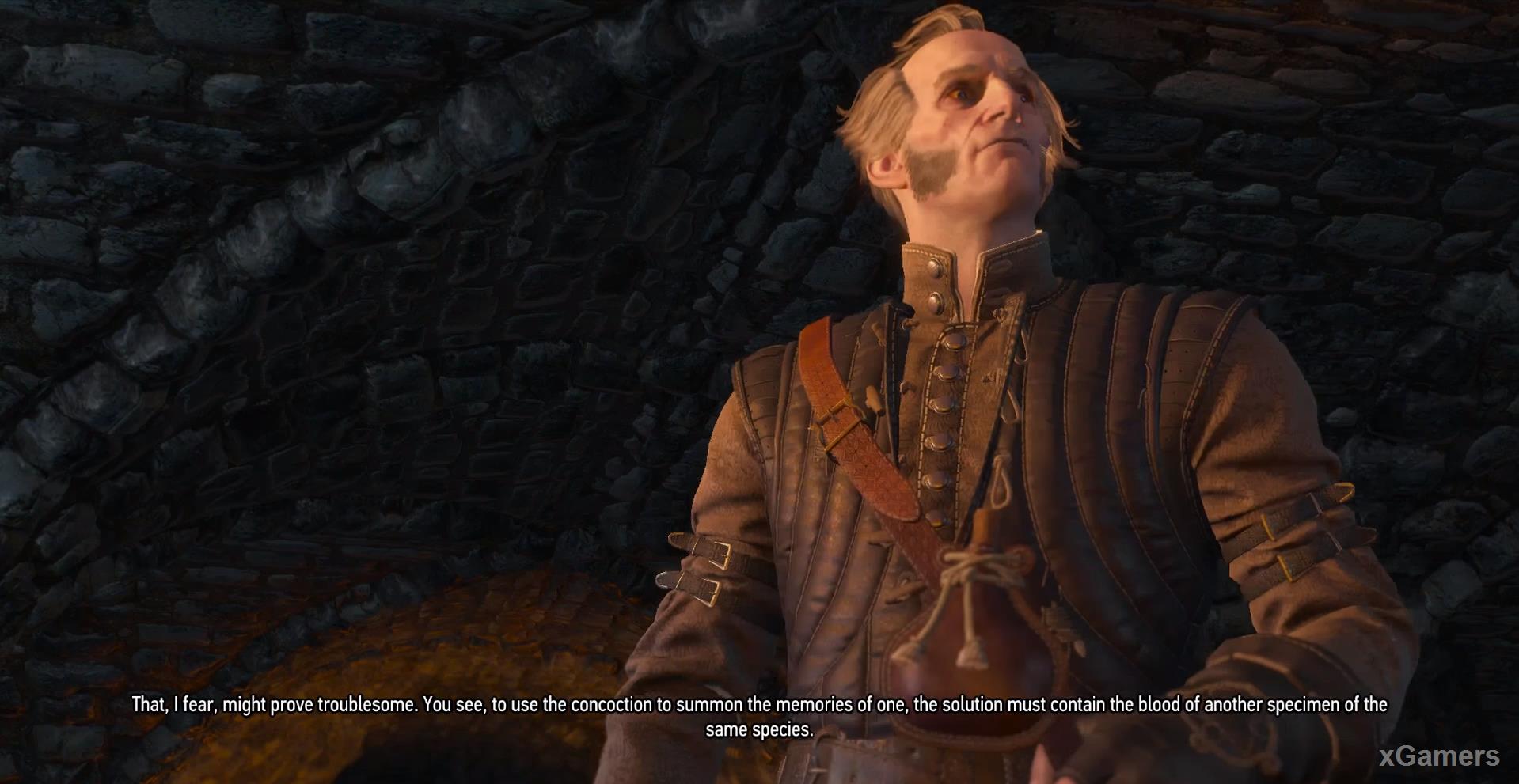 Geralt will return with Wight saliva to Regis