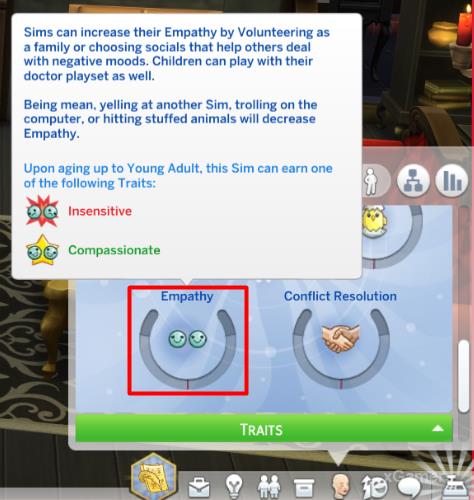 4. Empathy Sims can increase their Empathy by Volunteering 