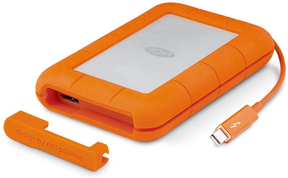 LaCie Rugged Thunderbolt USB 3.0 2TB External Hard Drive Portable HDD