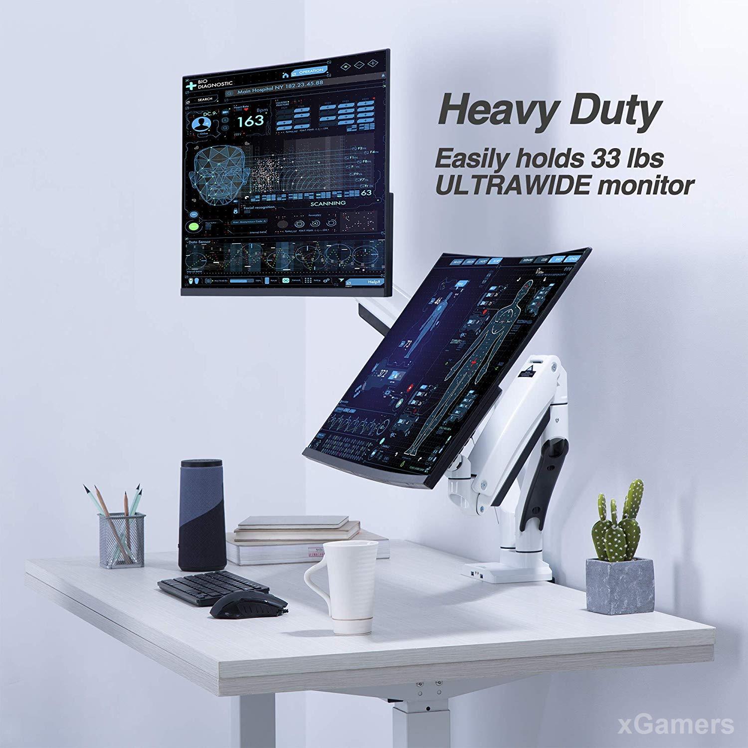 AVLT-Power Dual 35 inch Monitor Desk Stand