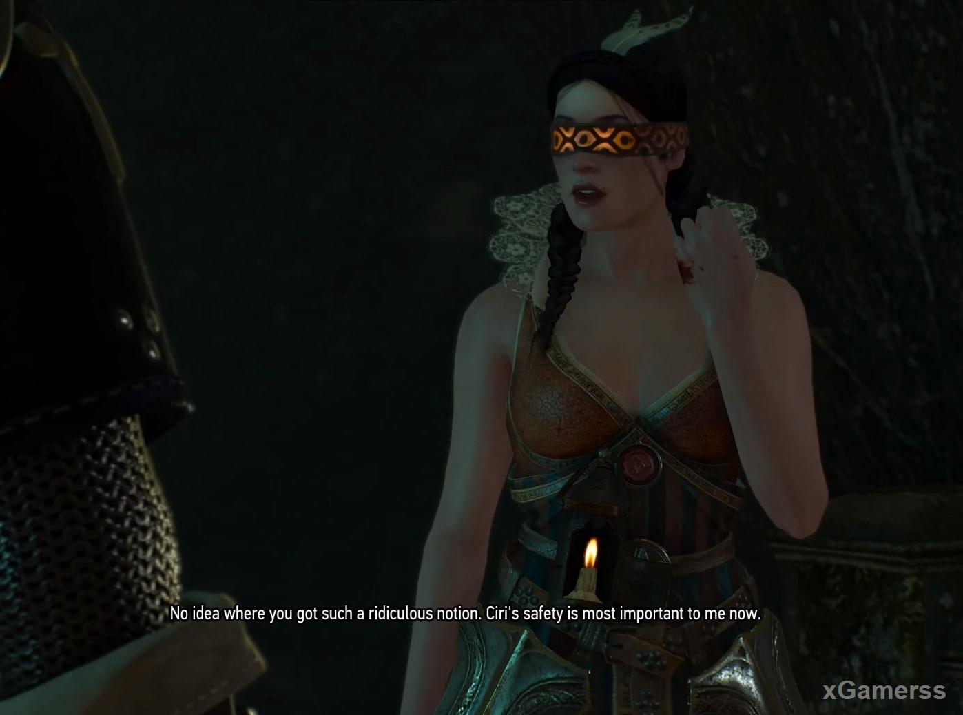 Complete the search with a small dialogue with the sorceress