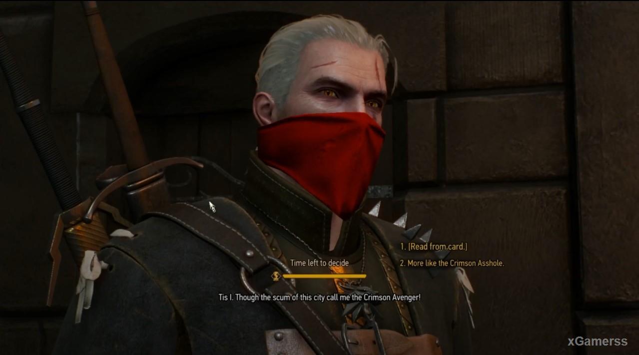 Geralt need select one of two options 