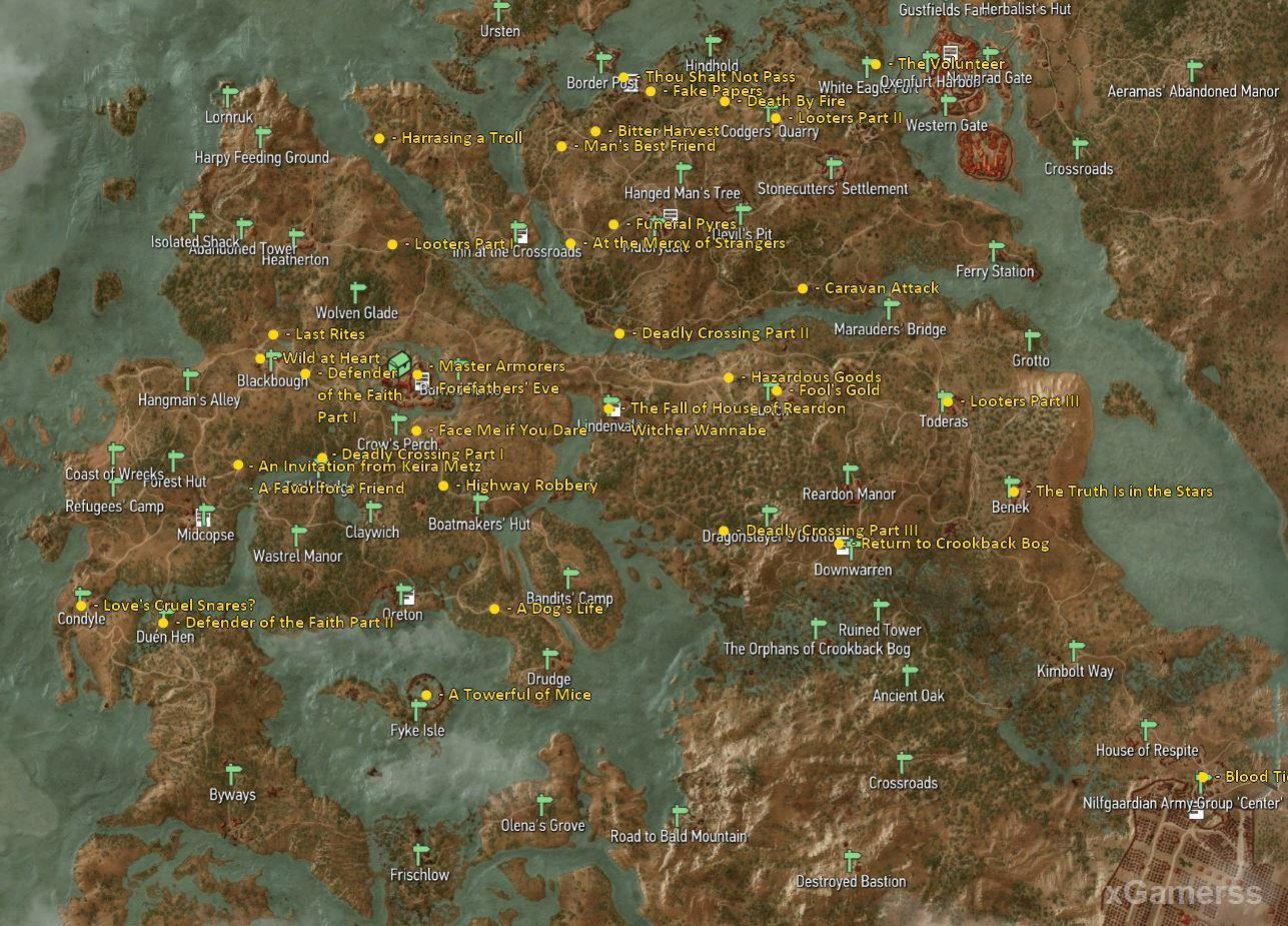 All Quest Objectives on Map