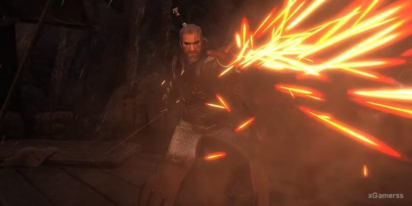 Witcher uses Igni sign