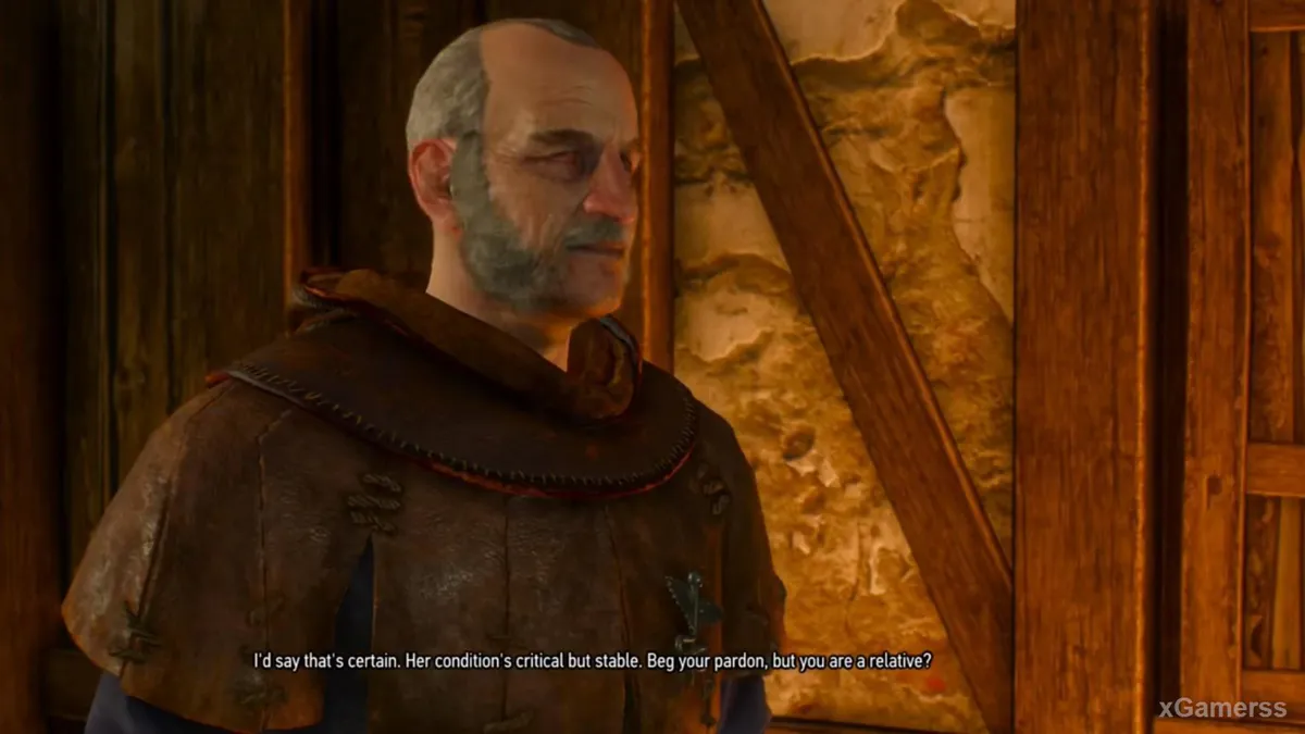 Joachim von Gratz at Vilmerius Hospital in Witcher 3 Carnal Sins