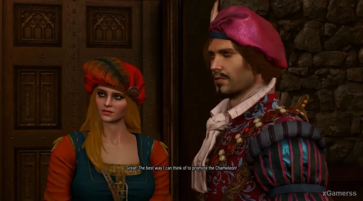 Priscilla and Dandelion naming the cabaret the Chameleon