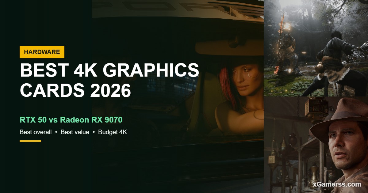 Best Graphics Cards for 4K Gaming in 2026: RTX 50 vs RX 9070 Picks
