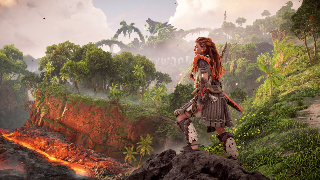 Aloy exploring the Forbidden West