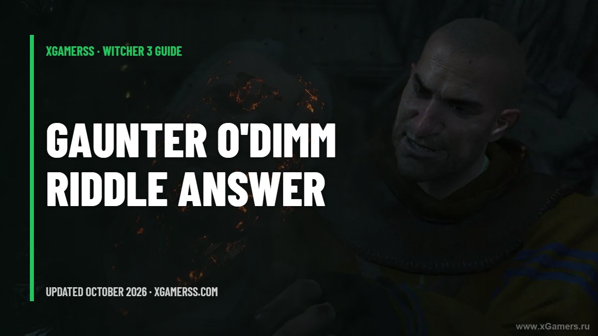 Witcher 3 Gaunter O'Dimm Riddle Answer: How to Beat Master Mirror and Save Olgierd