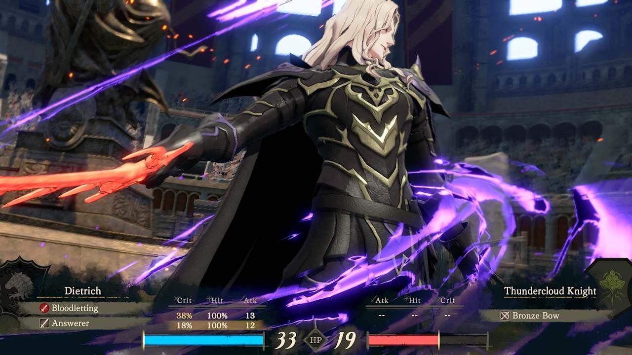 Fire Emblem: Fortune's Weave tactical battle