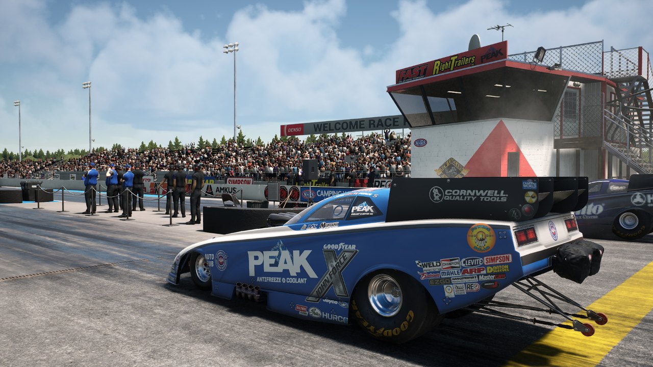 NHRA Speed For All: Funny Car launch at an NHRA track