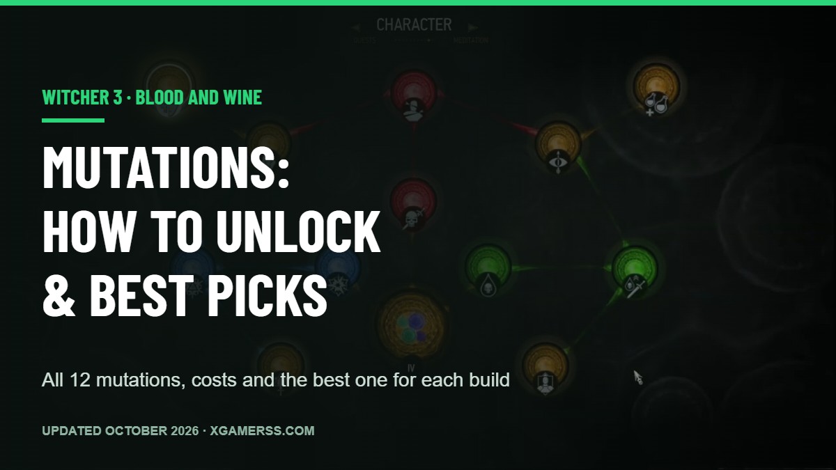 Witcher 3 Mutations: How to Unlock Them and the Best Picks for Every Build