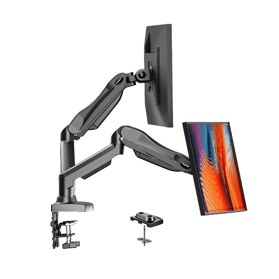 HUANUO DS6 Essential dual monitor arm with gas spring arms