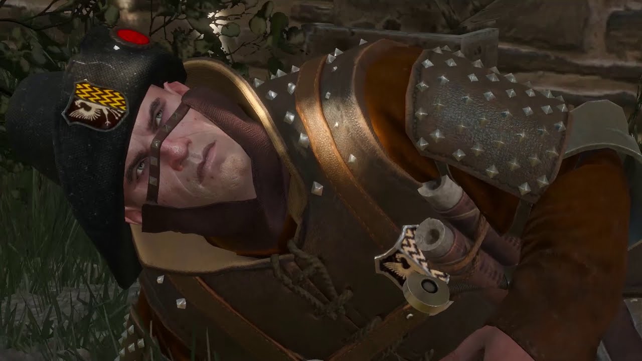 Wounded witch hunter in Novigrad Closed City II
