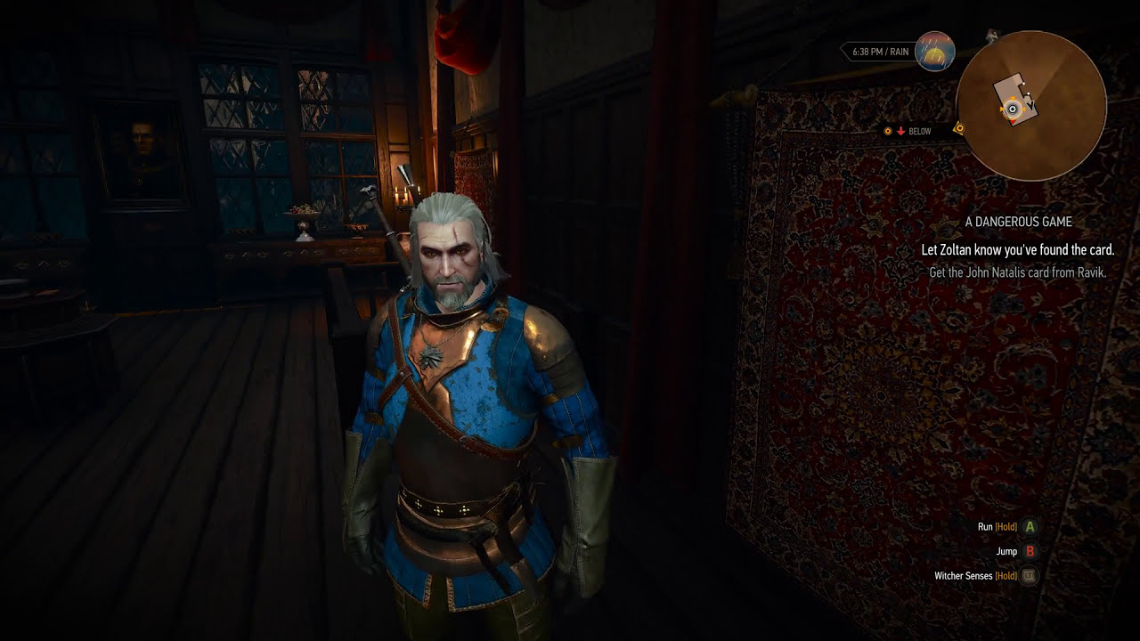 Geralt in Caesar Bilzen's house during A Dangerous Game