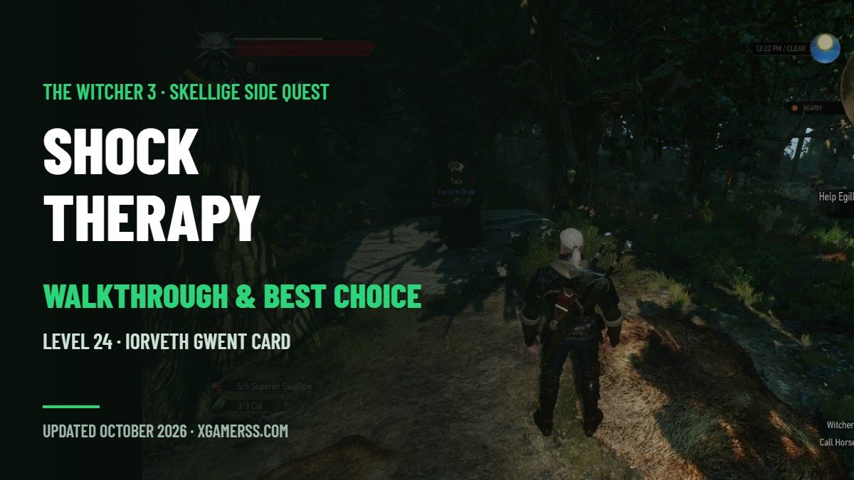 Shock Therapy in The Witcher 3: Walkthrough, Best Choice and Reward