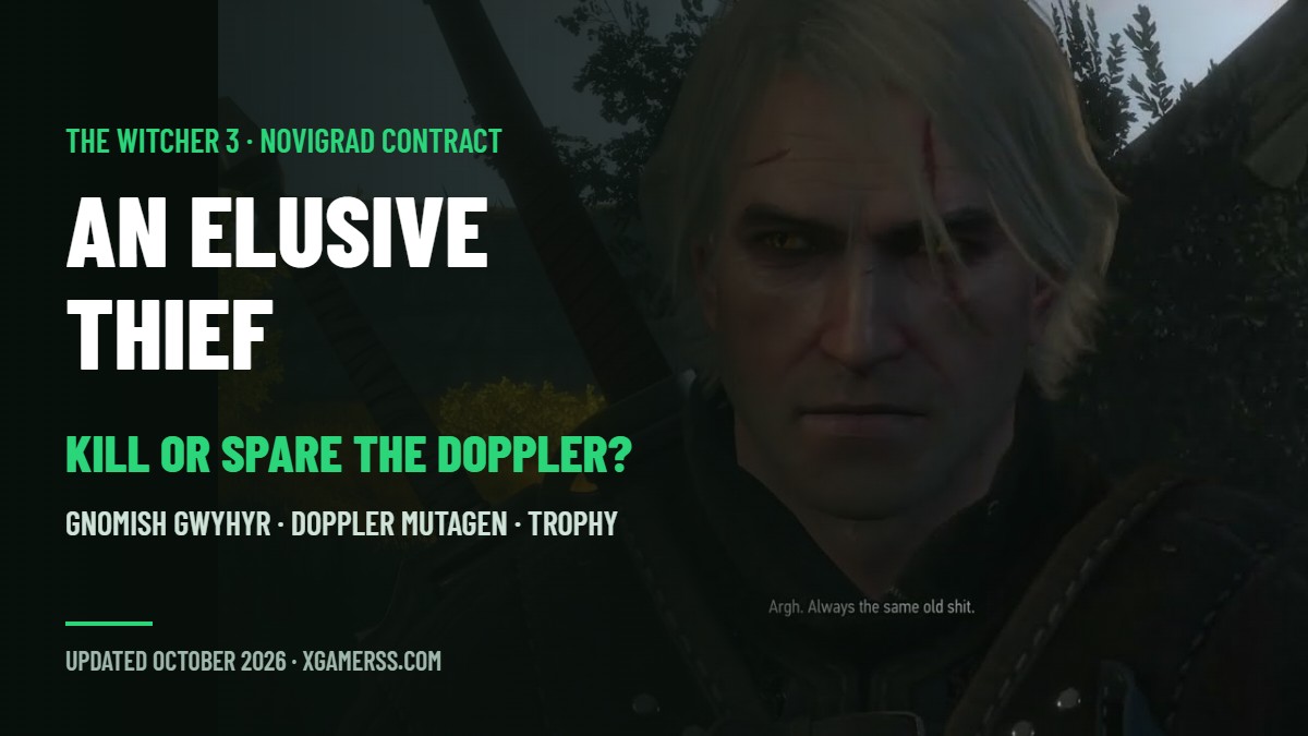 Contract: An Elusive Thief in The Witcher 3: Walkthrough and Whether to Kill or Spare the Doppler