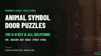 Hogwarts Legacy Animal Symbol Door Puzzles: The Number Key and Every Solution