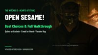 Open Sesame! in The Witcher 3: Best Choices, the Van der Huy Painting, Quinto or Casimir, and Ewald or Horst